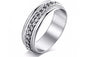 Rotating Key Chain Shape Stainless Steel Ring (7,8,9)