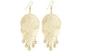 Stylish Big Leaf With 5 Shining Balls Dangle Long Earrings