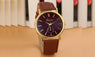PU Leather Band Quartz Wrist Watch