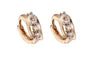 Fashion White Zircon Cute Hoop Earrings For Women