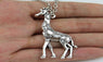 Vintage Silver Plated Giraffe Pendant Necklace