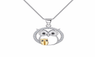 Beautiful Sterling Silver Night Owl Bridal Pendant