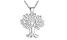Silver Fashion Tree Shape Pendant Necklace