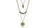 Bohemian Gold Color Beads Pendant Long Necklace