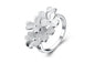 Silver Plated Flower Shape Cute Ring (7,8)