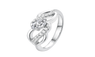 Sterling Silver Gemstone Wedding Ring