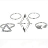 Fashion 5pcs Set Imitation Stacking Punk Ring