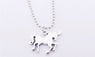 Unicorn Head Pendant Beads Chain Necklace
