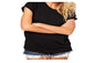 Laser Backless Angel Wings Ladies White Black Short Tops
