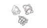 Trendy Punk Style Silver Color Geometric Ring Set