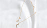 Fashion Two Moon Stars Pendant Slack Necklace