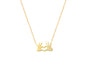 Double Hand Love Heart Pendant Necklace