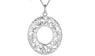 Silver Plated Circle Hollow Pendant Charm Necklace