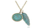 Retro Bronze Clock And Leaves Pendant Necklace