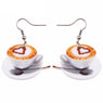 Women Fashion Acrylic Coffee Cup Dangle Drop Earrings Jewelry Gift