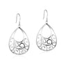 New Women's Hollow Filigree Chandelier 925 Sterling Silver Dangle Earrings
