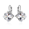Women Korean Style Rhombus Silver Color Earrings Wedding Jewelry