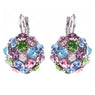 New Colorful Zircon Silver Tone Ladies Eardrop Earrings