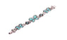 Butterfly Crystal Inlay Tibetan Silver Bangle Bracelets