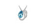 Crystal Water Drop Anniversary Pendant Necklace
