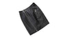 Faux Leather High Waist Zipper Mini Skirt