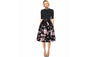 Women's Work Wear A-Line Print Umbrella Mid Skirt