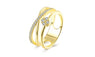 Vintage Gold Plated White Crystal Geometric Shape Ring (6)