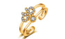Micro Pave Silver Plated Dolphin Animal Rings For Women