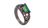 Elegant Rainbow Crystal Black Promise Ring (7)