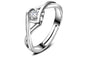 Silver White Zircon Elegant Ring For Women (Adjustable)