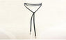 Black Velvet Leather Bow Choker DIY Necklace