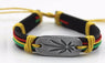 Genuine Leather Maple Leaf Black Bracelet