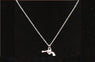 Antique Silver Plated Gun Pendant Steampunk Necklace