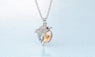 Beautiful Dolphin Rhinestone Crystal Pendant Necklace