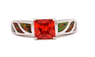 Beautiful Red Square Women Engagement Rings