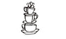 Coffee House Cup Vinyl Removable Wall Sticker Coffee Cafe Room Home Office Decoration Stickerr