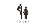 Toilet Lettering Removable Vinyl Wall Decal