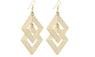 Double Symmetry Rhombus Dangle Long Earrings For Women
