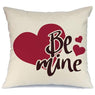 Valentines Pillow Cover 18x18 for Couch Hot Love Rose Red Sweet Heart Be Mine Happy Valentine's Day Decorations Throw Pillow Home Decor Pillowcase Faux Linen Cushion Case Sofa