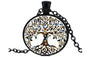 Fashion Style Life Tree Time Gem Glass Pendant Necklace