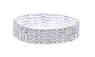 Elastic Stretchy 5 Row Rhinestone Crystal Bracelet Bangle