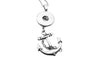 Anchor Shape Snap Button Pendant Necklace