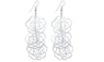 Women Hollow Rose Flower Dangle Charm Earrings