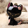 New Fashion Black Oil Paint Cat Long Chain Necklace