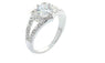 Women Chic Silver Plated Crystal Heart Shaped Love Wedding Ring (8)