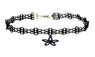 Simple Punk Trendy Black Flannel Hollow Flower Choker Necklace