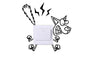 Funny Animal Cartoon Removable Light Switch Sticker