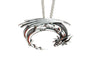 New Stylish Winged Dragon on Moon Medieval Pendant Necklace