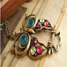 Top Trending Big Blue Eyed Owl Long Chain Pendant Necklace In your Range Best Necklace Jewelry