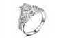 Silver White Zircon Wedding Ring